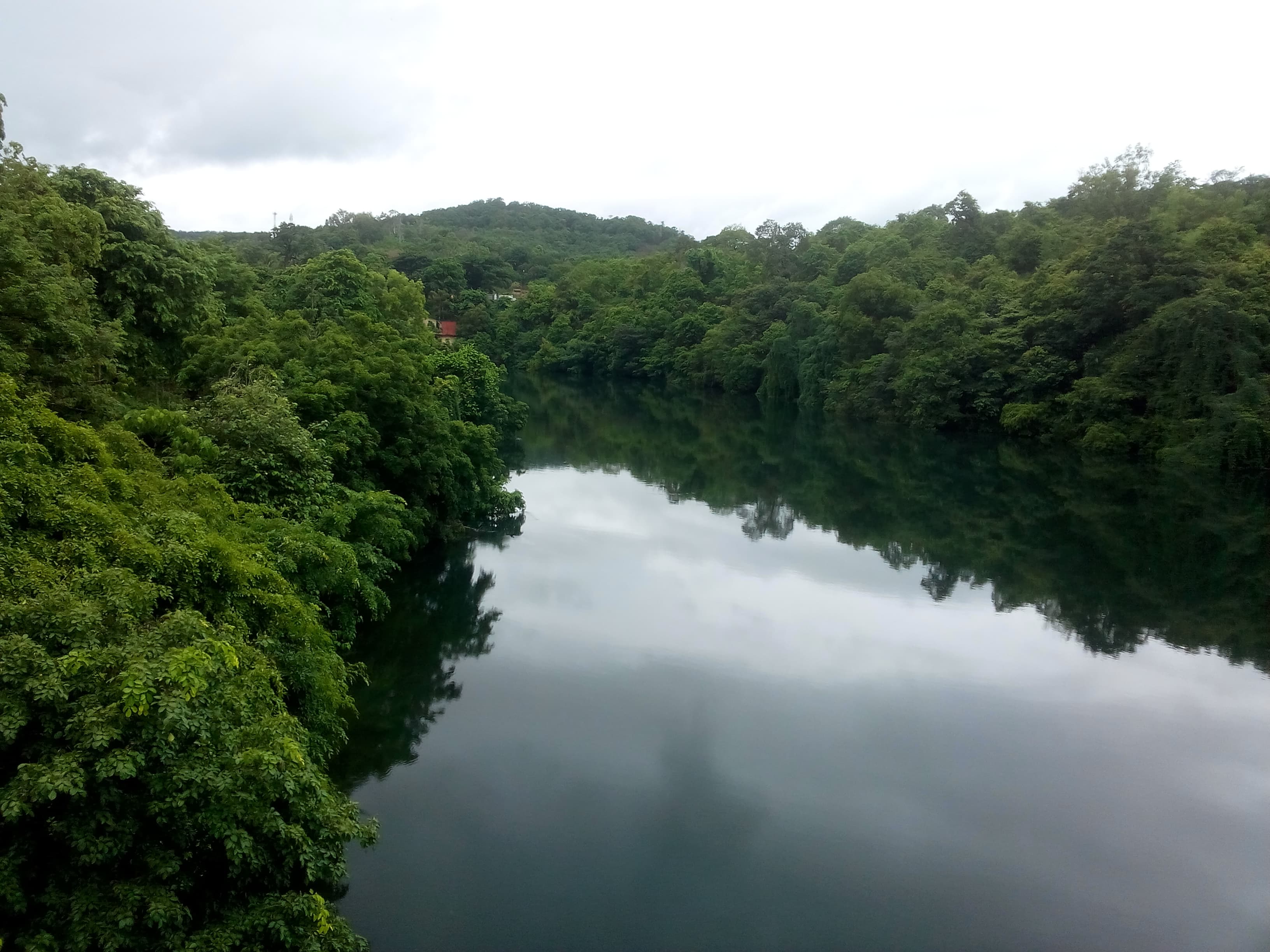 The Kali River winding through forest near Dandeli